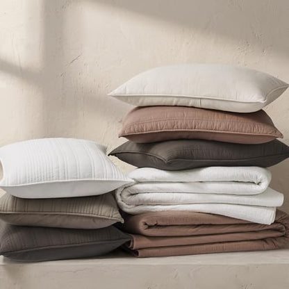 HOME 100% Cotton Modern Lines Quilt Set Queen Size