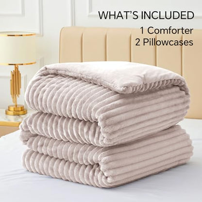 Fleece Queen Comforter Set