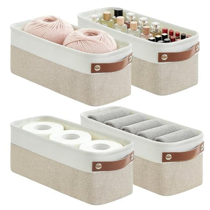 Small Fabric Storage Baskets (4 Count)
