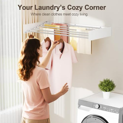 Wall Mounted Clothes Drying Rack Folding Indoor