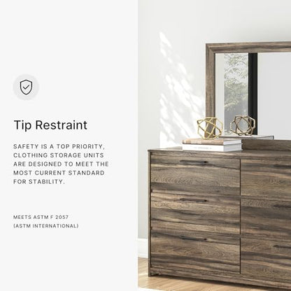 Jusika 6 Drawer Dresser and Mirror Set