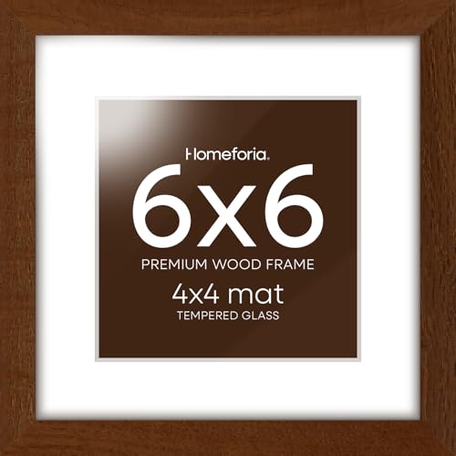 6x6 Brown Oak Picture Frame