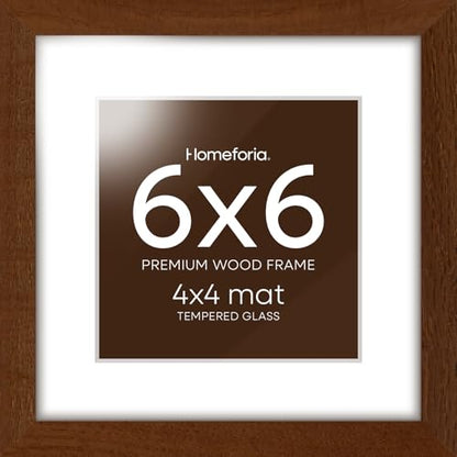 6x6 Brown Oak Picture Frame