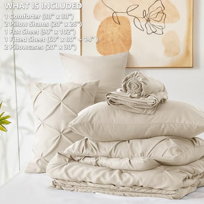 Queen Comforter Set Oatmeal