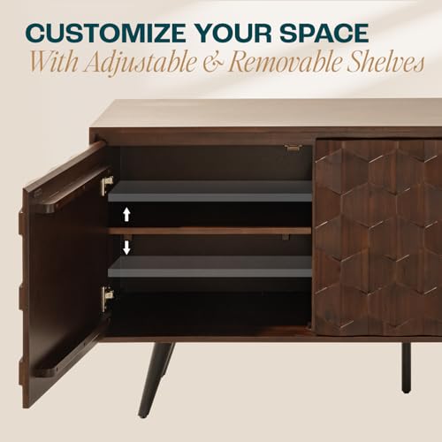 Sideboard Georgina Solid Wood 2 Doors & 3 Drawers