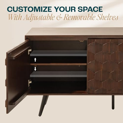 Sideboard Georgina Solid Wood 2 Doors & 3 Drawers
