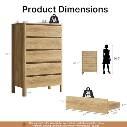 5 Drawer Dresser for Bedroom