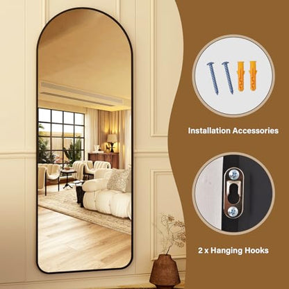 64"x21" Arched Full Length Mirror Floor Mirrors