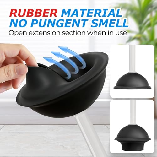 2Pack 2 in 1 Toilet Brush and Plunger Set (2 Count)