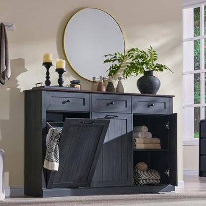 Triple Tilt Out Laundry Hamper Cabinet