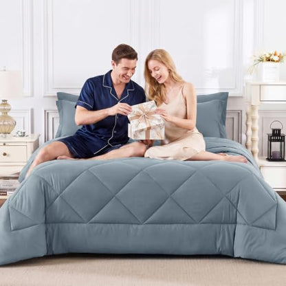 Full Size Comforter Sets Dusty Blue