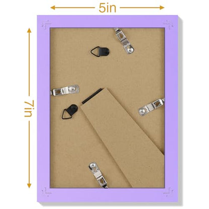 5x7 Picture Frames Set of 9 for Wall or Tabletop Display (9 Count)
