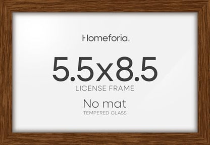 5.5x8.5 Brown Oak Business License Frame (3 Count)