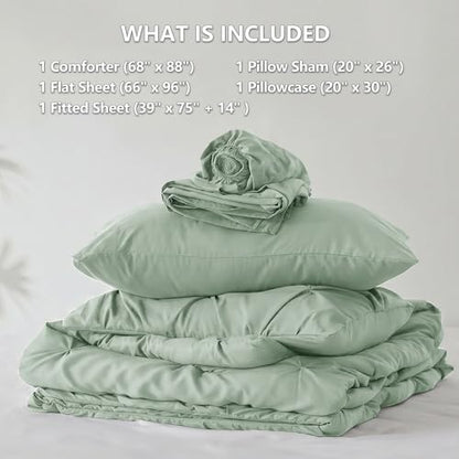 Twin Comforter Set Sage Green