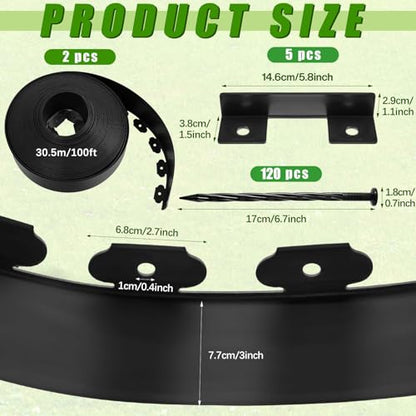 3 Inch x 200 FT Landscape Edging (2 Count)
