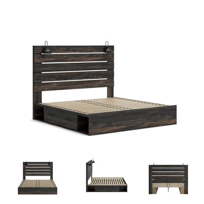 King Platform Bed Frame with Storage