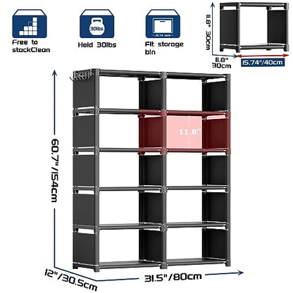 Black Book Shelf 10 Cube Storage Organizer Bookcases Closet (10 Count)