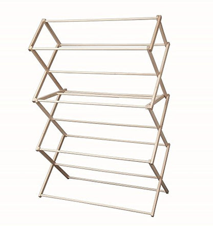 Extra Large Wood Laundry Drying Rack Collapsible