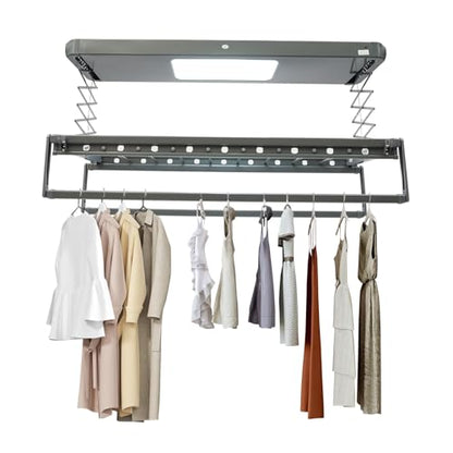 Electric Retractable Airing Rack Gray