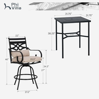 Patio Bar Set 3 PCS