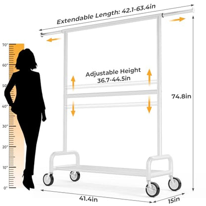 Heavy Duty Clothes Rack Load 860LBS