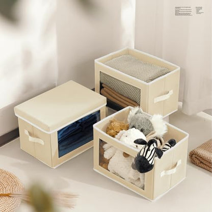 Fabric Storage Bins with Lids (3 Count)