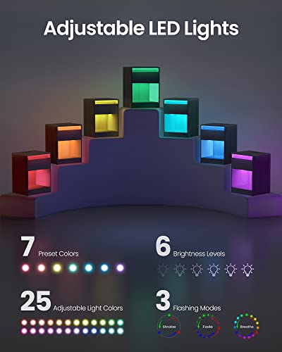 LED Nightstand with Charging Station