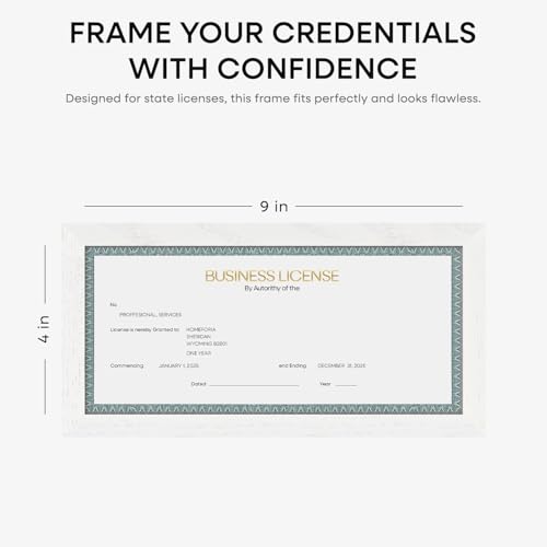 4x9 Black Oak Business License Frame (3 Count)
