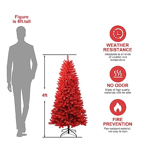 4ft Red Artificial Christmas Tree