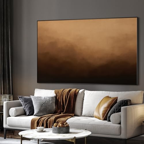 46"x72" Extra Large Framed Wall Art Warm Earth Tones Abstract Landscape Illustration for Home Living Room Bedroom Decor