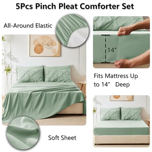 Twin Comforter Set Sage Green