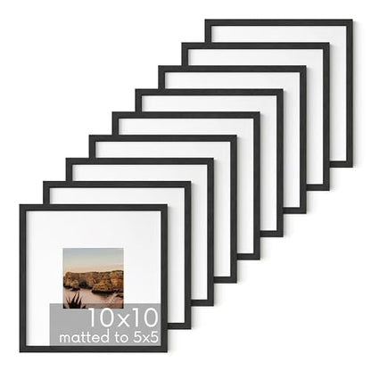 Black Oak Wood 10x10 Picture Frames (9 Count)