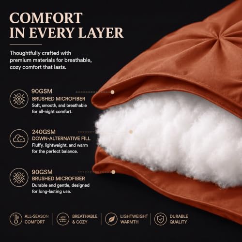 Queen Comforter Set Burnt Orange