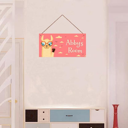 Personalized Sign Cute Camel Sign Cool Animal Themed For Kids Room Door Art Decor For Nursery Custom Name Wall Decor Decorative for Boys Room Girls Bedroom