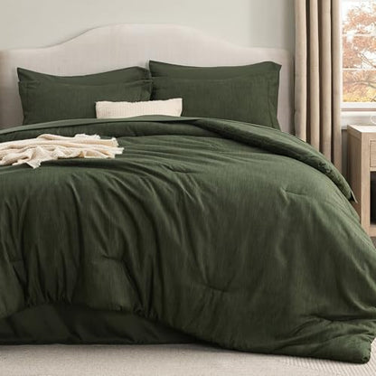 King Size Comforter Set Dark Green