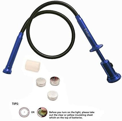 Claw Grabber reacher tool trash picker flexible pickup tool for Garbage Litter Pick Home Sink Drain and Metal small items and head with LED Lights、magnet，Length 24.4 inches,long reacher tool