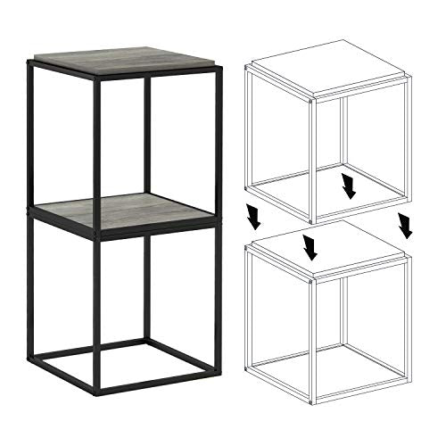 Moretti Cube Modern Stackable End Table Shelf