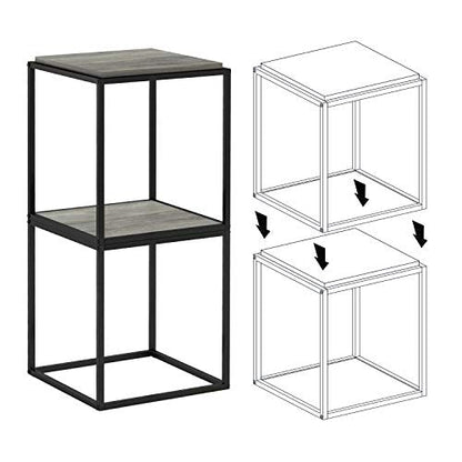 Moretti Cube Modern Stackable End Table Shelf