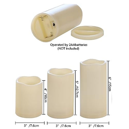 Halloween Outdoor Battery Operated Flameless LED Candles Remote Timer 6 PCS