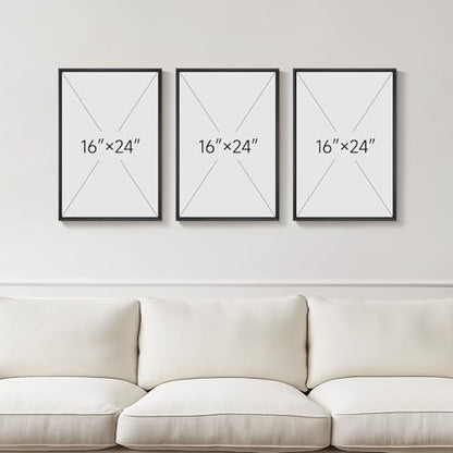Framed Black and White Abstract Wall Art Set (3 Count)