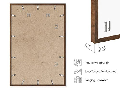 24x36 Walnut Oak Frame Set of 3 (4 Count)