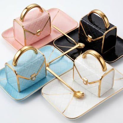 4 Sets Coffee Mug Elegant Handbag Shaped Cup