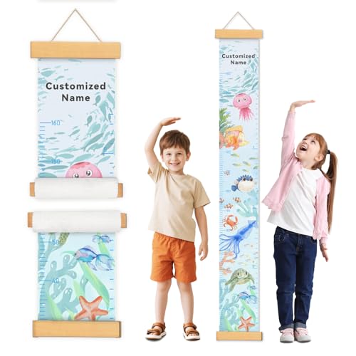 Personalized Name Growth Chart Wall Decor for Kids