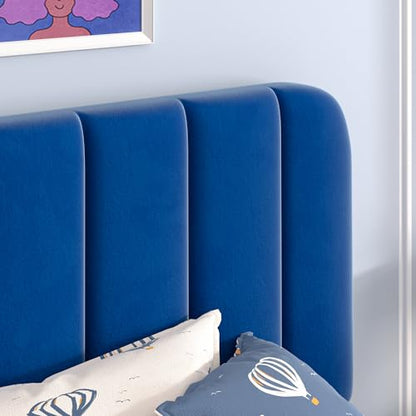 Twin Size Bed Frame with Upholstered Headboard