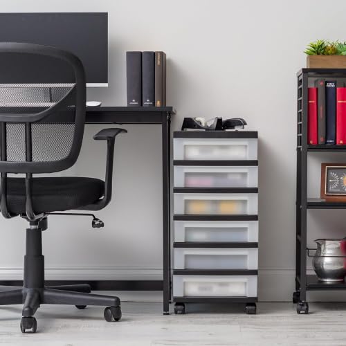 6 Drawer Rolling Storage Cart with Organizer Top