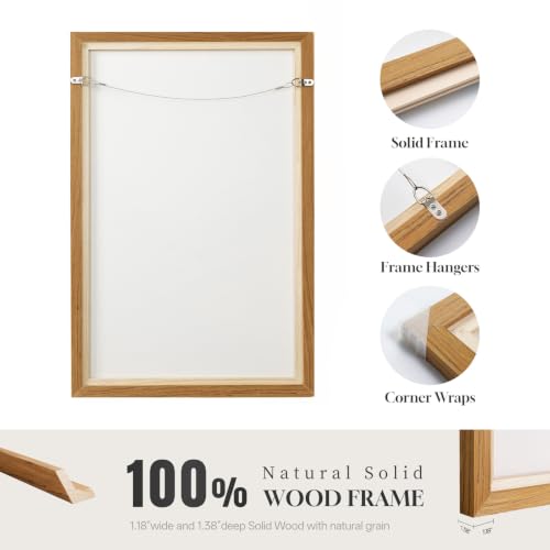 Large Framed Beige Abstract Wall Art for Living Room