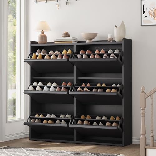 Shoe Cabinet with 6 Flip Drawers