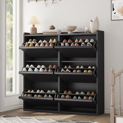 Shoe Cabinet with 6 Flip Drawers
