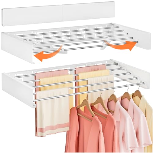 Wall Mounted Clothes Drying Rack Folding Indoor