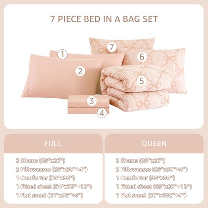 Queen Comforter Set with Sheets for Girls